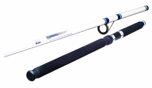 Okuma Fishing TU-150 Tundra 15-Foot 3-Piece Surf/Pier Spinning Rod (Large, White/Blue)