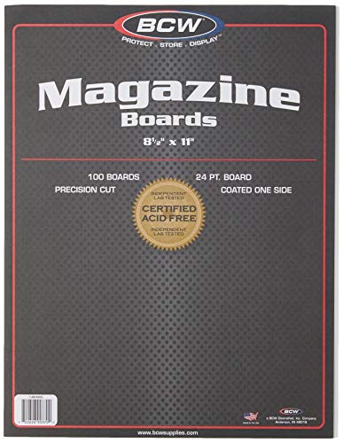 BCW-BBMAG – Magazine Size Backing Boards – White – (100 Boards), Size: 8.5 x 11 inches