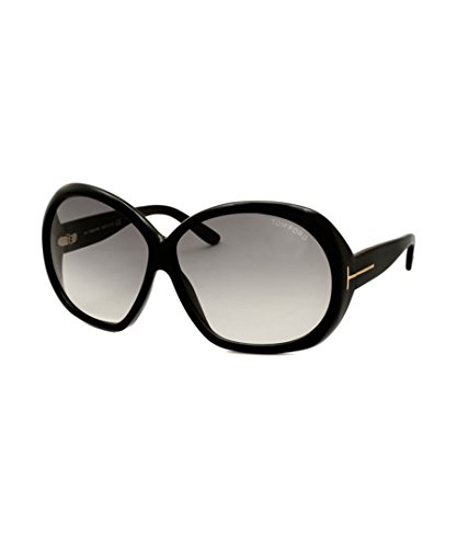 Natalia Fashion Sunglasses: Shiny Black/Gray Gradient