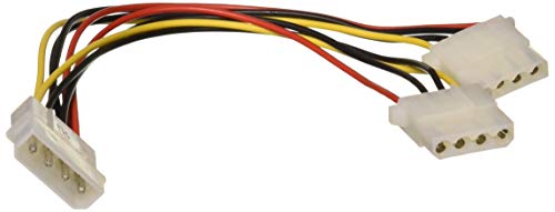 Monoprice Molex (5.25 Male) / Molex(2X 5.25 Female) Power Splitter Cable – 8in
