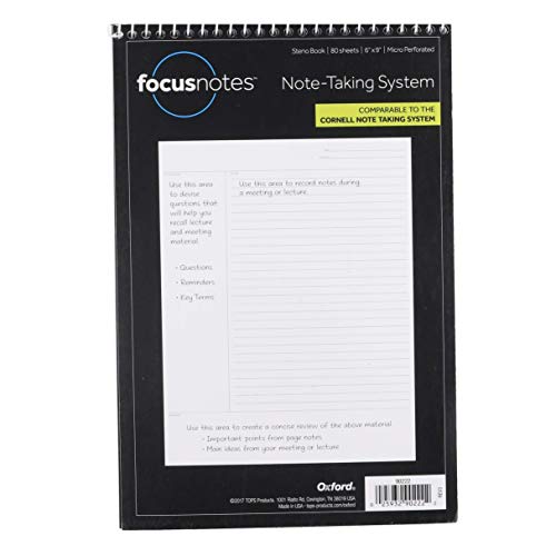 Oxford Innovative Steno Project Ruled Notebook (TOPS), 90222, White