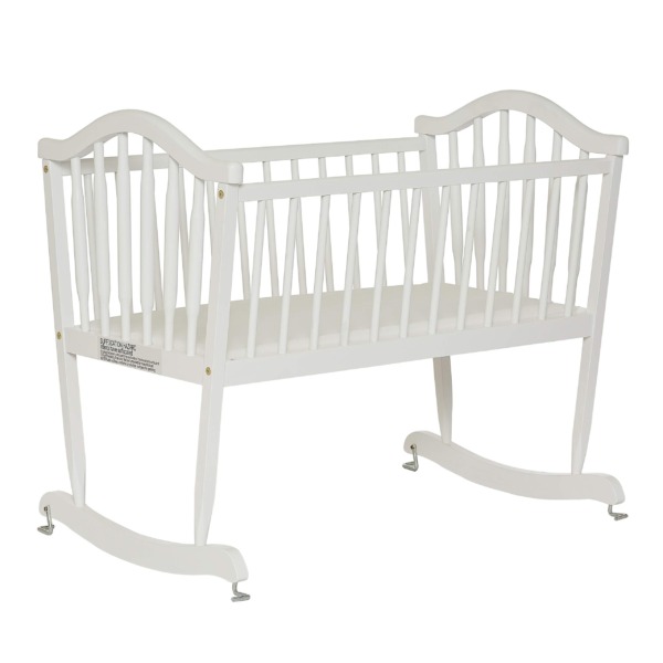 Dream on Me Rocking Cradle, White , 38x22x32.5 Inch (Pack of 1)
