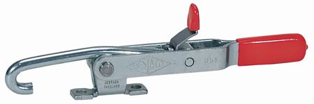 De-Sta-Co Pull-Action Latch Clamp, Flange base, hooked pull bar, G=.56, w/375 lbs. cap., Steel (1 Each)