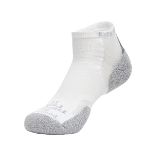 Thorlos Unisex-Adult Xccu Thin Cushion Running Low Cut Socks , White, Medium