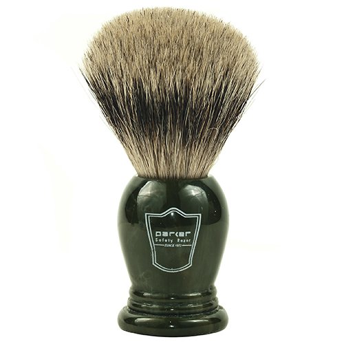 Parker Safety Razor King Size Badger Bristle Shaving Brush – Brush Stand Included