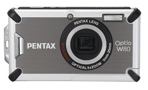 (Optio) PENTAX waterproof digital camera OPTIO W80 gunmetal 12 million image gray megapixel 5 x optical zoom OPTIOW80GG