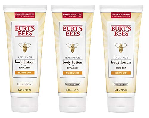 Burt’s Bees Radiance Body Lotion, With Royal Jelly, 6 Ounce (Pack of 3)