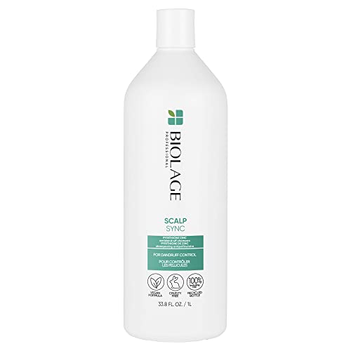 BIOLAGE Scalp Sync Anti-Dandruff Shampoo | Targets Dandruff, Controls The Appearance of Flakes & Relieves Scalp Irritation | For Dandruff Control | Paraben-Free | Vegan | 33.8 Fl. Oz.