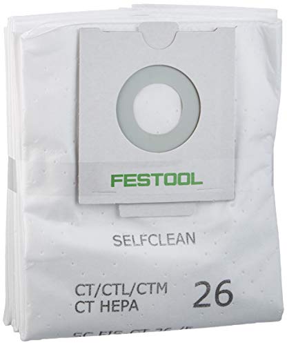 Festool 496187 Selfclean Filter Bag For CT 26, Quantity 5 (1)