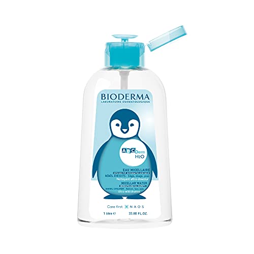 Bioderma – ABCDerm H2O Micellar Water – Micellar Cleansing Water – Baby and Kid Face and Body Wash – Sensitive Skin Micellar Water – Face Cleanser For Kids