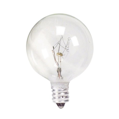 Philips 168468 40-watt G16.5 DuraMax Clear Decorative Candelabra Base Globe Light Bulb, 2-Pack
