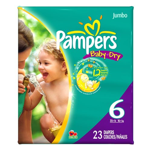 Pampers Baby Dry Diapers Jumbo Pack, Size 6, 23 Count