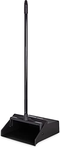 Carlisle FoodService Products Duo-Pan Plastic Upright Dust Pan for Restaurants and Commercial Use, 30 Inch Height, Black