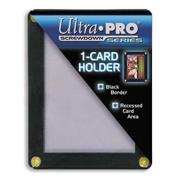 Ultra Pro UPSCR1CD Screwdown – Black & Clear Frame – Single Card Black Holder