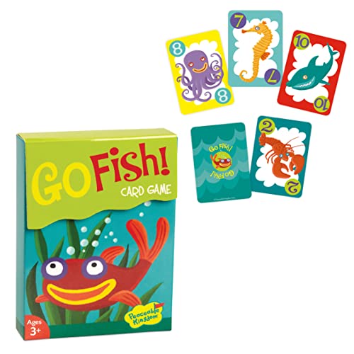 Peaceable Kingdom Go Fish! Classic Card Games for Kids Ages 3+ 48 Cards for 3 to 6 Players Memory Game for Toddlers