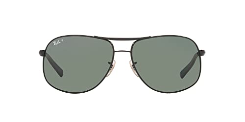 Ray-Ban Men’s RB3387 Polarized Pilot Sunglasses, Black, 64mm