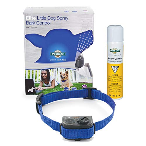 PetSafe Elite Little Dog Spray Bark Collar for Small Dogs from 8 lbs to 55 lbs – Smallest Collar Option – Citronella Spray – No Barking Control Device – PBC00-11283
