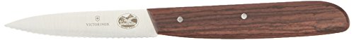 Victorinox Rosewood 3.25 Inch Paring Knife with Serrated Edge, Spear Point, 3.25″
