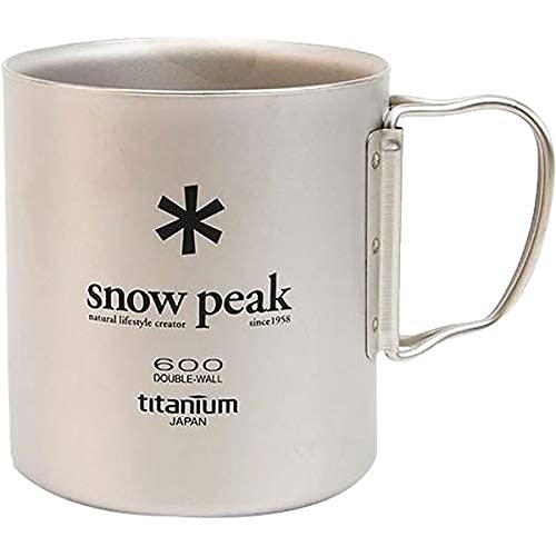 Snow Peak Japanese Titanium 600 Mug, Made in Japan, Ultralight for Camping and Backpacking