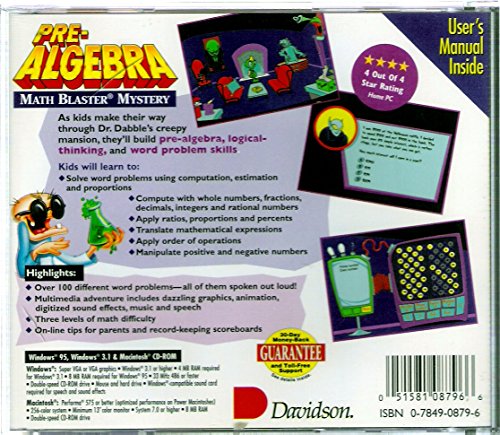 Pre-Algebra ~ Math Blaster Mystery (The Great Brain Robbery) [Windows and Macintosh] | The Storepaperoomates Retail Market - Fast Affordable Shopping