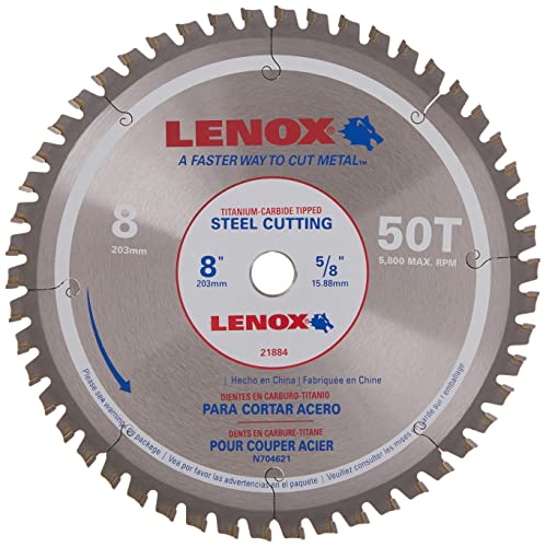 LENOX Tools 8-Inch Circular Saw Blade, Steel-Cutting, 50-Tooth (21884ST800050CT)