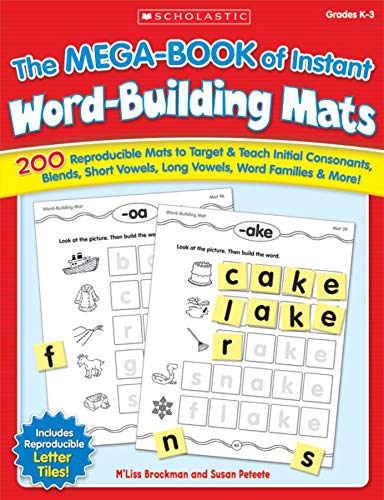 Scholastic 9780439471206 The MEGA-Book of Instant Word-Building Mats
