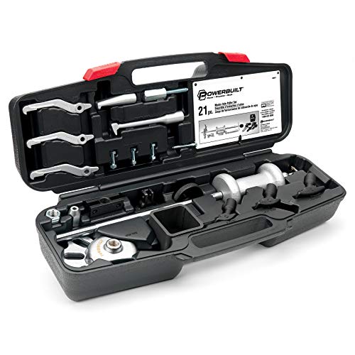 Powerbuilt Master Axle Puller Tool Set, Remove Car Front and Rear, Bearings and Seals, Vehicle Repair 21 Piece Kit – 648611