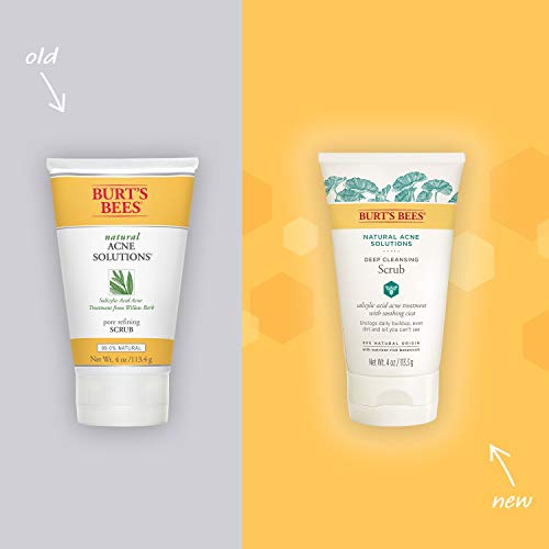 Burt’s Bees Natural Acne Solutions Pore Refining Cleansing Scrub, Exfoliating Face Wash for Oily Skin, 4 Oz (Package May Vary) | The Storepaperoomates Retail Market - Fast Affordable Shopping