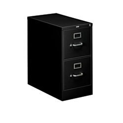 HON 2-Drawer Office Filing Cabinet – 310 Series Full-Suspension Letter File Cabinet, 26.5″D, Black (H312)