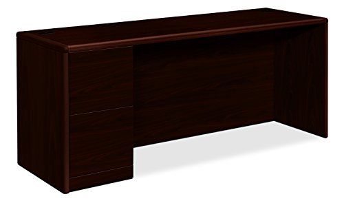 HON 10708LNN 10700 72 by 24 by 29-1/2-Inch Full-Height Left Pedastal Credenza, Mahogany Frame/Top