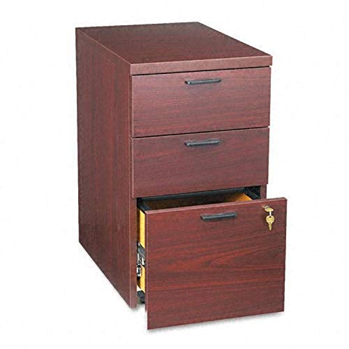 HON 10500 Series 28-Inch Mobile Box File Pedestal, Mahogany
