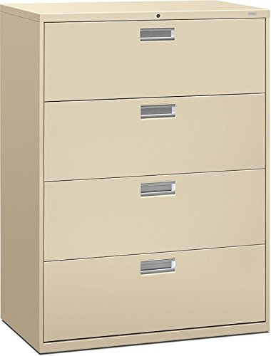 HON 694LL 600 Series 42-Inch by 19-1/4-Inch 4-Drawer Lateral File, Putty