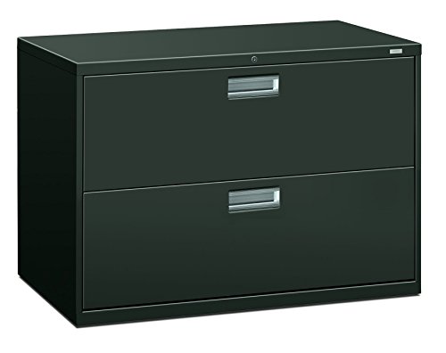 HON 2-Drawer Filing Cabinet – 600 Series Lateral or Legal File Cabinet, 42w by 19-1/4d, Charcoal (H692)