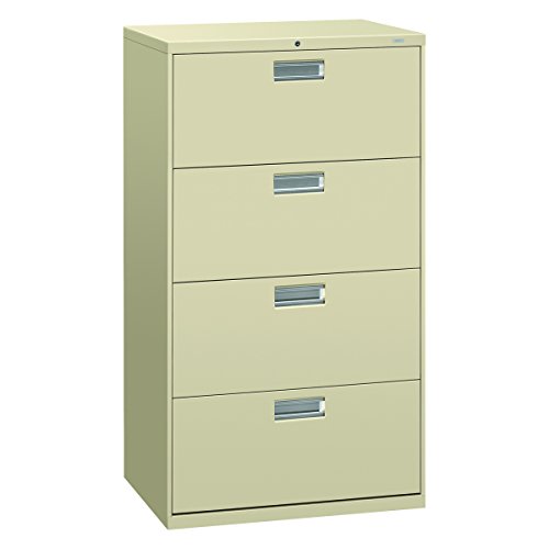 HON 674LL 600 Series 30-Inch by 19-1/4-Inch 4-Drawer Lateral File, Putty