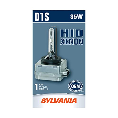 SYLVANIA – D1S Basic HID (High Intensity Discharge) Headlight Bulb – High Performance Bright, White, and Durable Lamp (Contains 1 Bulb)