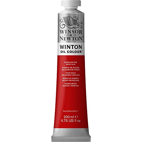 Winsor & Newton Winton Oil Color, 200ml (6.75-oz), Cadmium Red Deep Hue