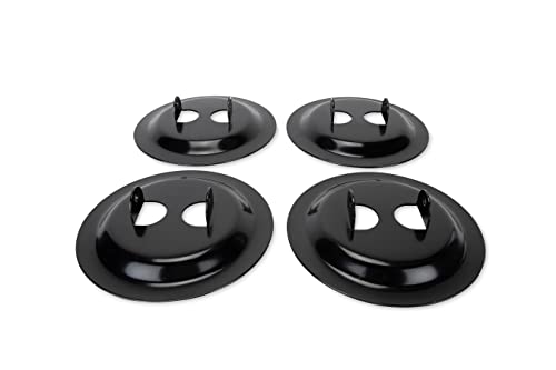 Camco Heavy-Duty RV Stabilizing Jack Base Pads | Provides Greater Jack Stability | Made of Black Powder-Coated Durable Steel | 4-Pack (57883)
