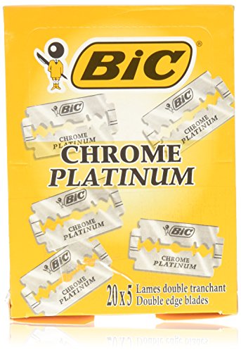 BIC Chrome Platinum Double Edge (DE) Razorblade – 100 Blades