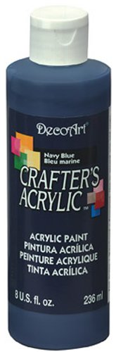 DecoArt Crafter’s Acrylic All-Purpose Paint 8oz, Navy Blue