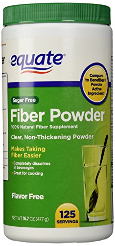Equate Fiber Powder Clear Soluble – 125 Servings, 16.7 oz (1)