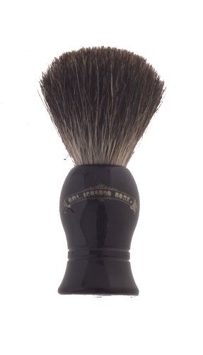 Colonel Conk Model 1001 Standard Pure Badger Shaving Brush, Black Handle
