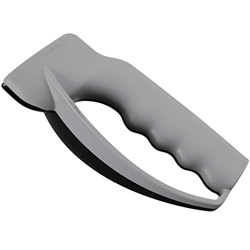 Victorinox Swiss Army Cutlery Handheld Manual Knife Sharpener, Finger Guard, Carbide Metal Plates, Multicolor (Grey/Black)