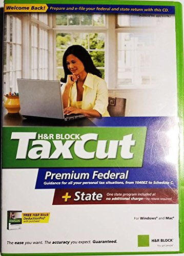 H & R Block Tax Cut Premium Federal + State Return Tax Year 2006