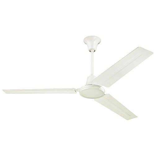 Westinghouse Lighting 7840900 Industrial 56-Inch Three-Blade Ceiling Fan with J-Hook Installation System, White