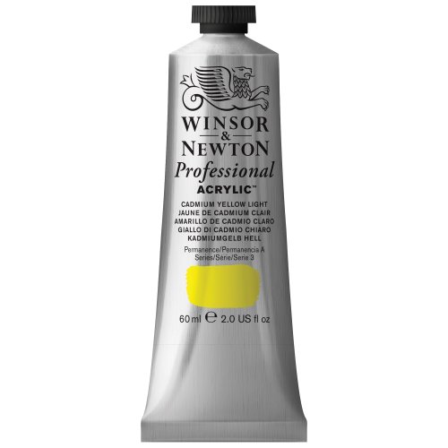 Winsor & Newton Professional Acrylic Color, 60ml (2.0oz) tube, Cadmium Yellow Light