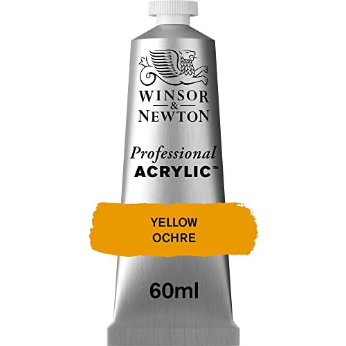 Winsor & Newton Professional Acrylic Color, 60ml (2.0oz) tube, Yellow Ochre