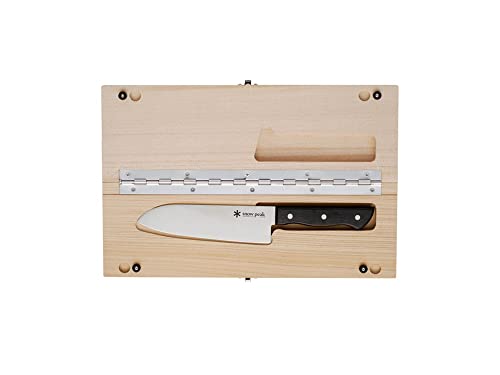 Snow Peak Foldable Cutting Board & Knife Set – Outdoor Cooking Gear – 30 oz – Large