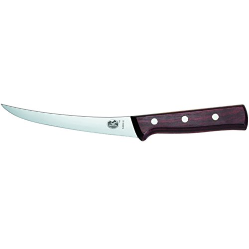 Victorinox 6″ Boning Knife, Curved Blade, Flexible, Maple Wood Handle 5.6616.15
