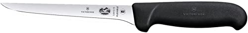 Victorinox 5″ Boning Knife, Curved Blade, Flexible, Black Fibrox Handle 5.6613.12