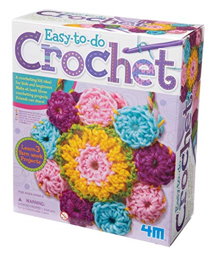 4M 3625 Easy-To-Do Crochet Kit – DIY Arts & Crafts Yarn Gift for Kids & Teens, Boys & Girls